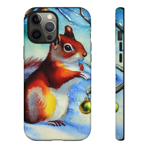 A Squirrel Decorates the Forest for Christmas - Impact Resistant Phone Case iPhone 12 Pro Max Matte